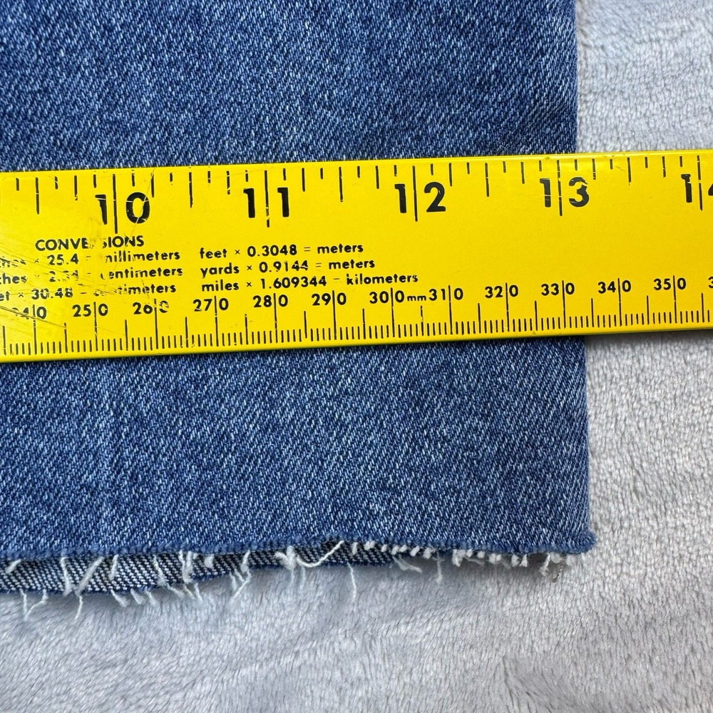 DL1961 Womens Wide Leg Raw Hem Jeans Blue Medium Wash High Rise Size 31 Culottes - Picture 7 of 10